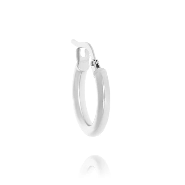 9ct White Gold Silver Filled Hoop Earrings