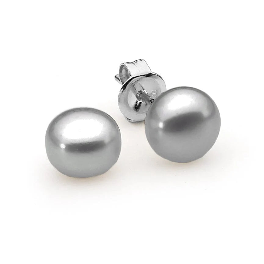 IKECHO Dyed Silver Grey Button Studs 10Mm