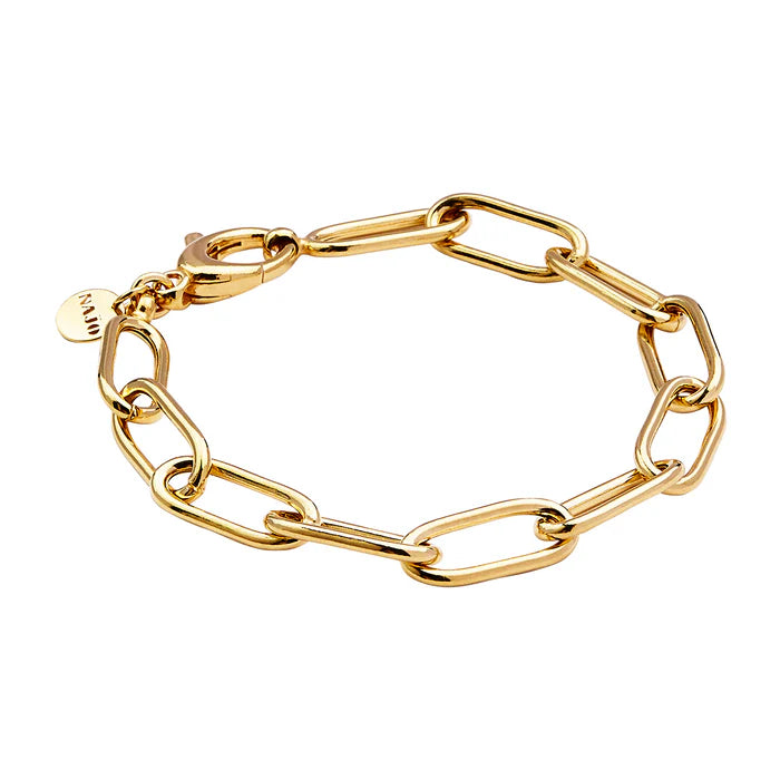 Najo Vista Large Link Bracelet - Yellow Gold