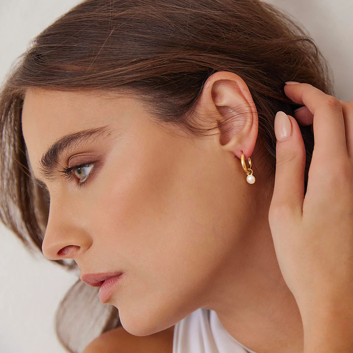 Najo Heavenly Pearl Earring - Yellow Gold