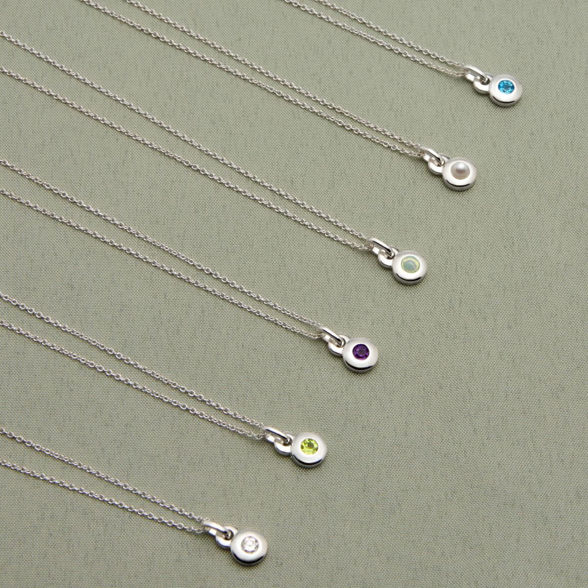 NAJO October Birthstone Necklace – Sterling Silver