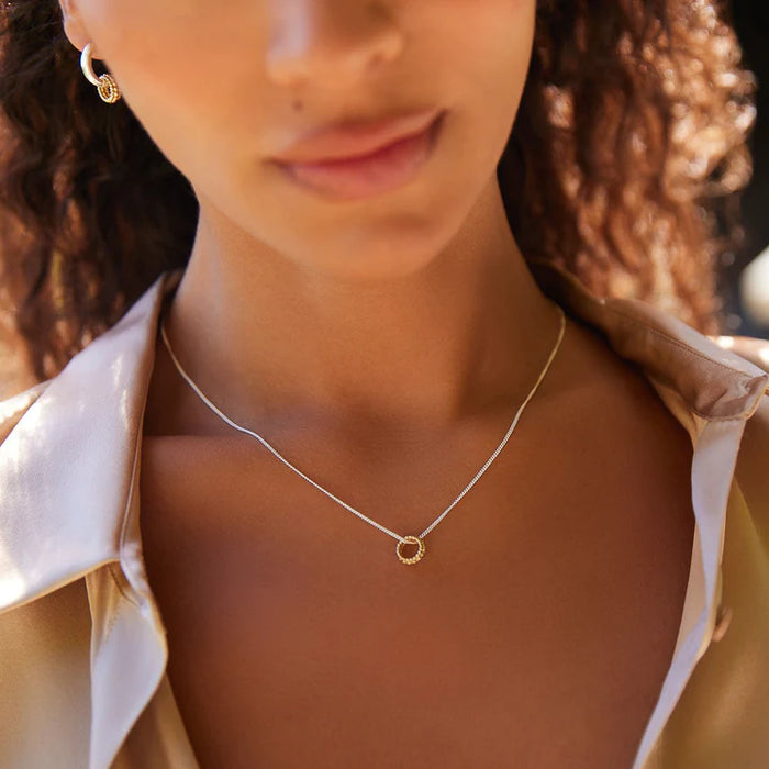 Najo Chia Silver & Yellow Gold Necklace (45cm )