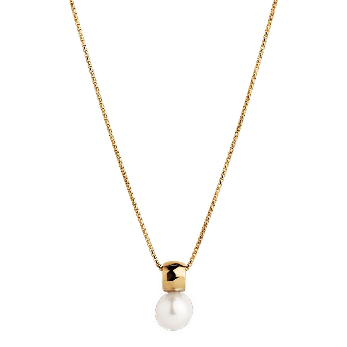 Najo Gold Tone Idyll Pearl On Fine Chain