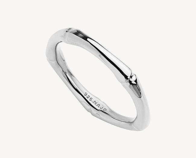 Najo Bamboo Silver Ring- Medium