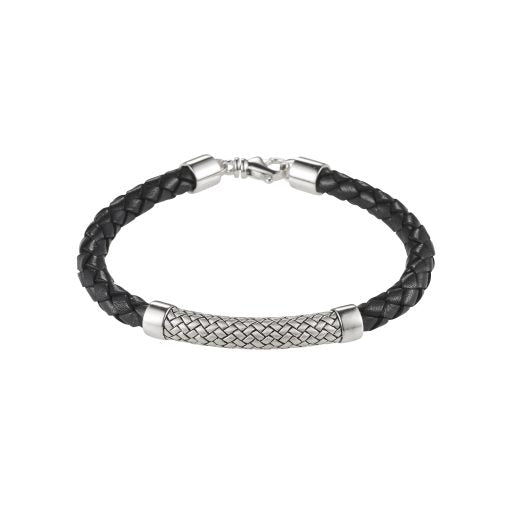 Cudworth STERLING SILVER BLACK TUBE LEATHER BL