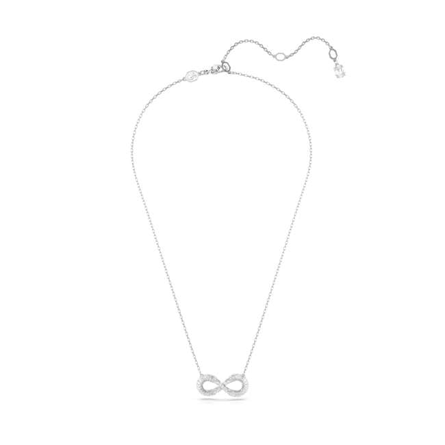 Swarovski Hyperbola Pendant Infinity – White, Rhodium plated