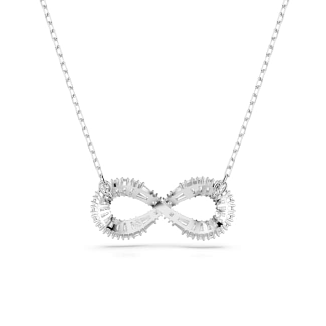 Swarovski Hyperbola Pendant Infinity – White, Rhodium plated