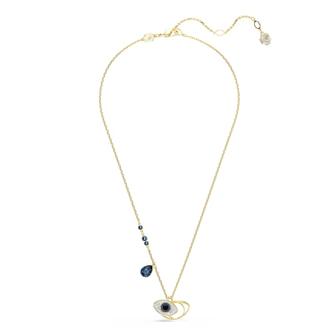 Swarovski Symbolica Pendant Evil Eye – Blue, 18K gold finish