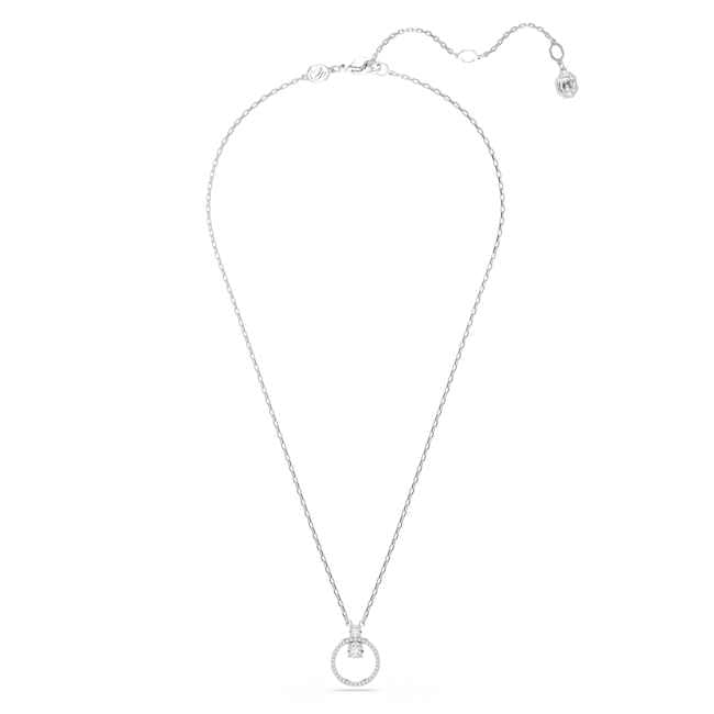Swarovski Constella Pendant – Pavé, Round cut, White, Rhodium plated