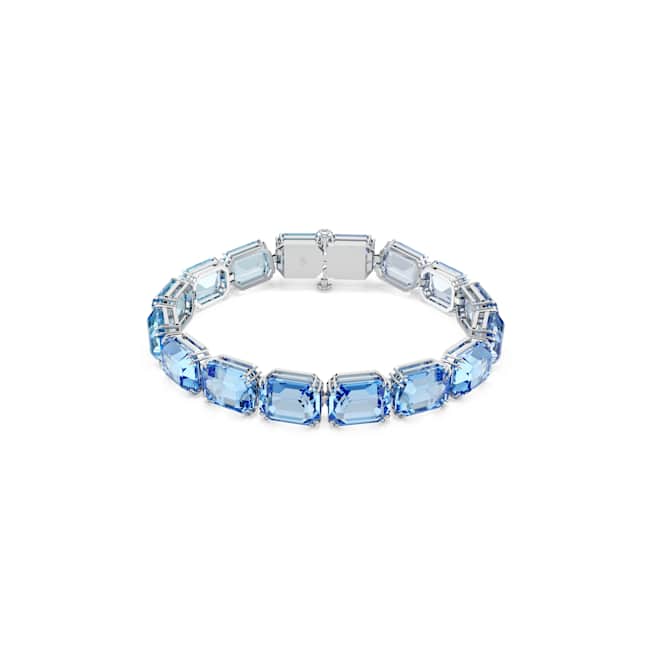 Swarovski Millenia Bracelet – Octagon cut, Color gradient, Blue, Rhodium plated
