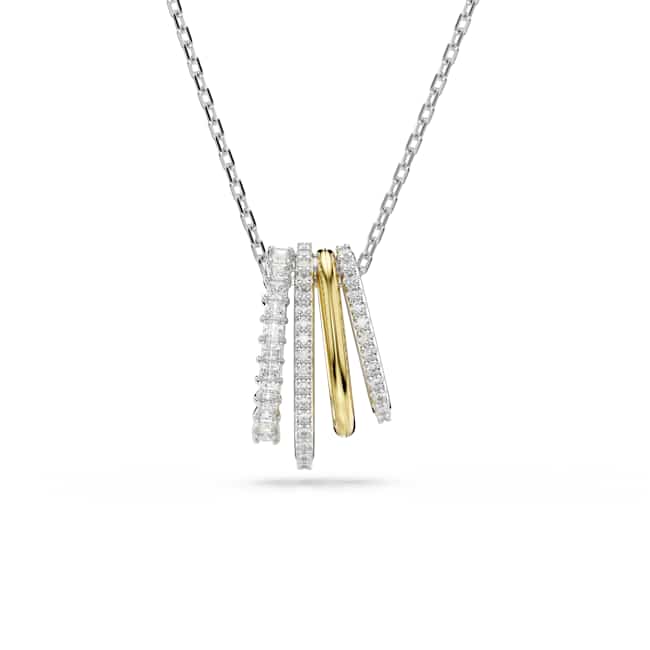 Swarovski Hyperbola Pendant – Mixed cuts, White, Mixed metal finish