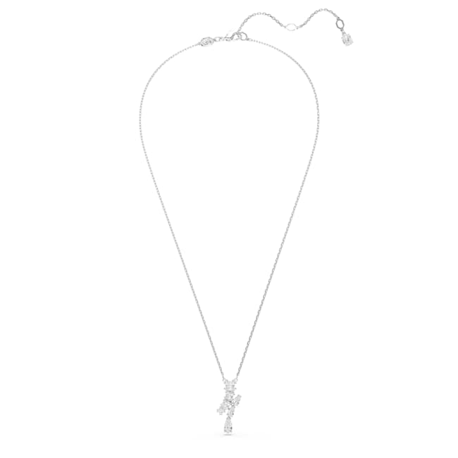 Swarovski Matrix Pendant – Mixed cuts, White, Rhodium plated