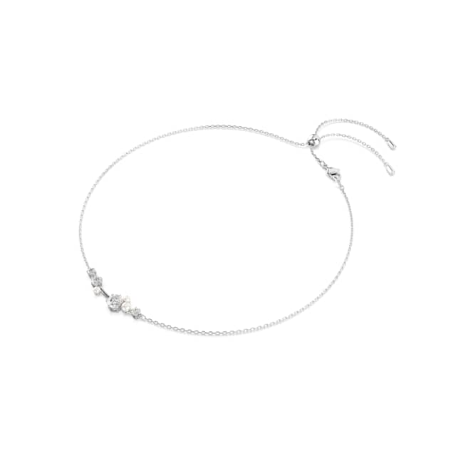 Swarovski Constella Necklace – Crystal pearl, Round cuts, White, Rhodium plated