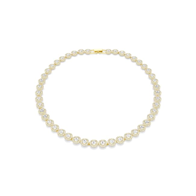 Swarovski Una Angelic necklace – Round cut, White, Gold-tone plated