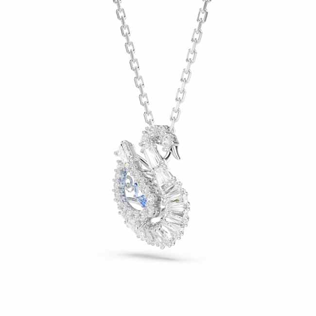 Swarovski Swan Pendant – Mixed cuts, Swan, Blue