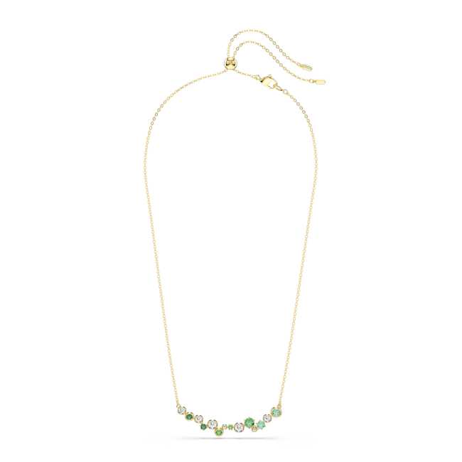 Swarovski Constella Necklace – Mixed cuts, Green, Gold-tone plated