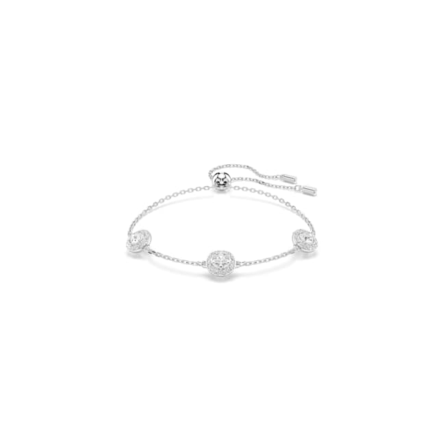 Swarovski Una Angelic bracelet – Round cut, Double sided motifs, White, Rhodium plated
