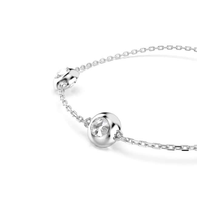 Swarovski Una Angelic Bracelet – Round cut, Double sided motifs, White, Rhodium plated