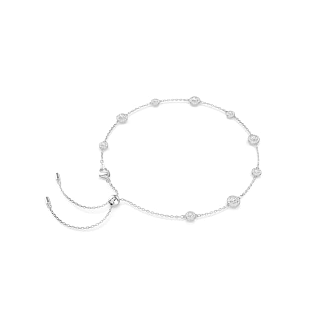 Swarovski Una Angelic Necklace – Round cut, Double sided motifs, White, Rhodium plated