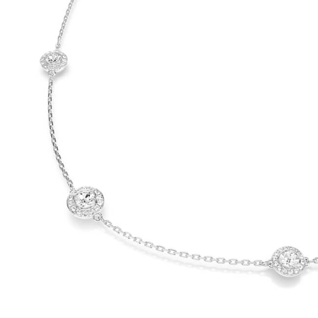 Swarovski Una Angelic Strandage – Round cut, White, Rhodium plated