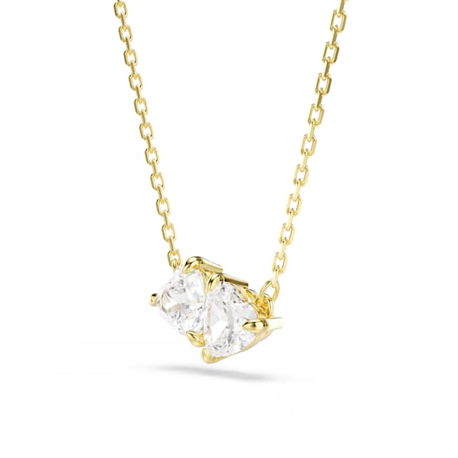 Swarovski Mesmera Necklace – Heart, White, Gold-tone plated