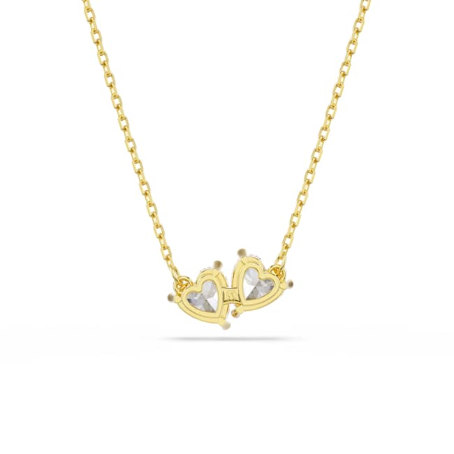 Swarovski Mesmera Necklace – Heart, White, Gold-tone plated