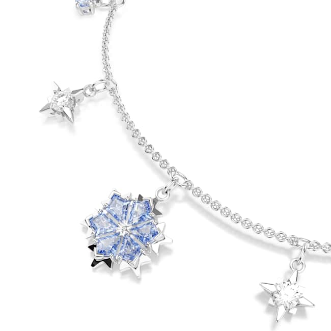 Swarovski Magic Bracelet – Snowflake, Blue, Rhodium plated