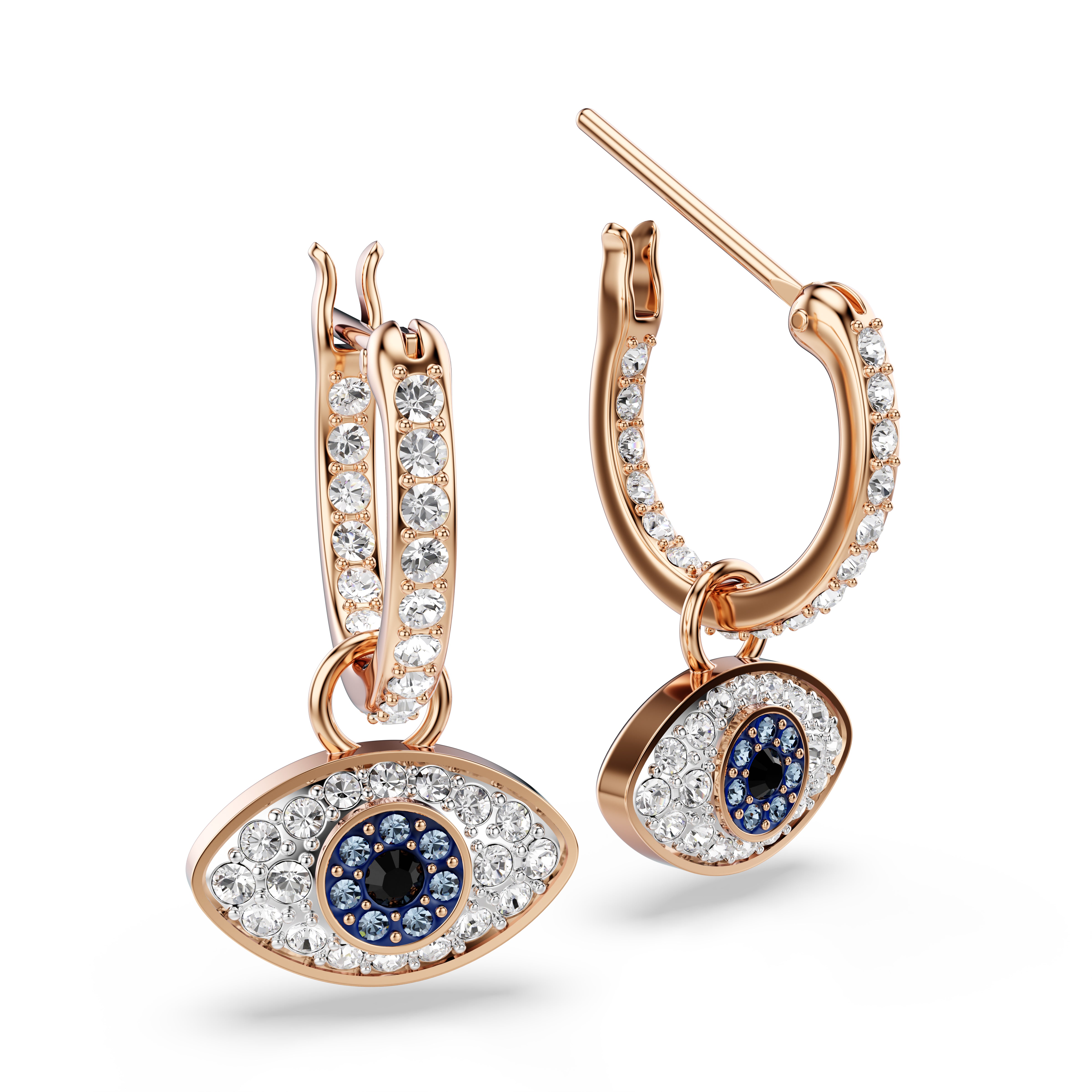 Swarovski Symbolica Drop Earrings – Eye, Multicolored, Rose gold-tone plated