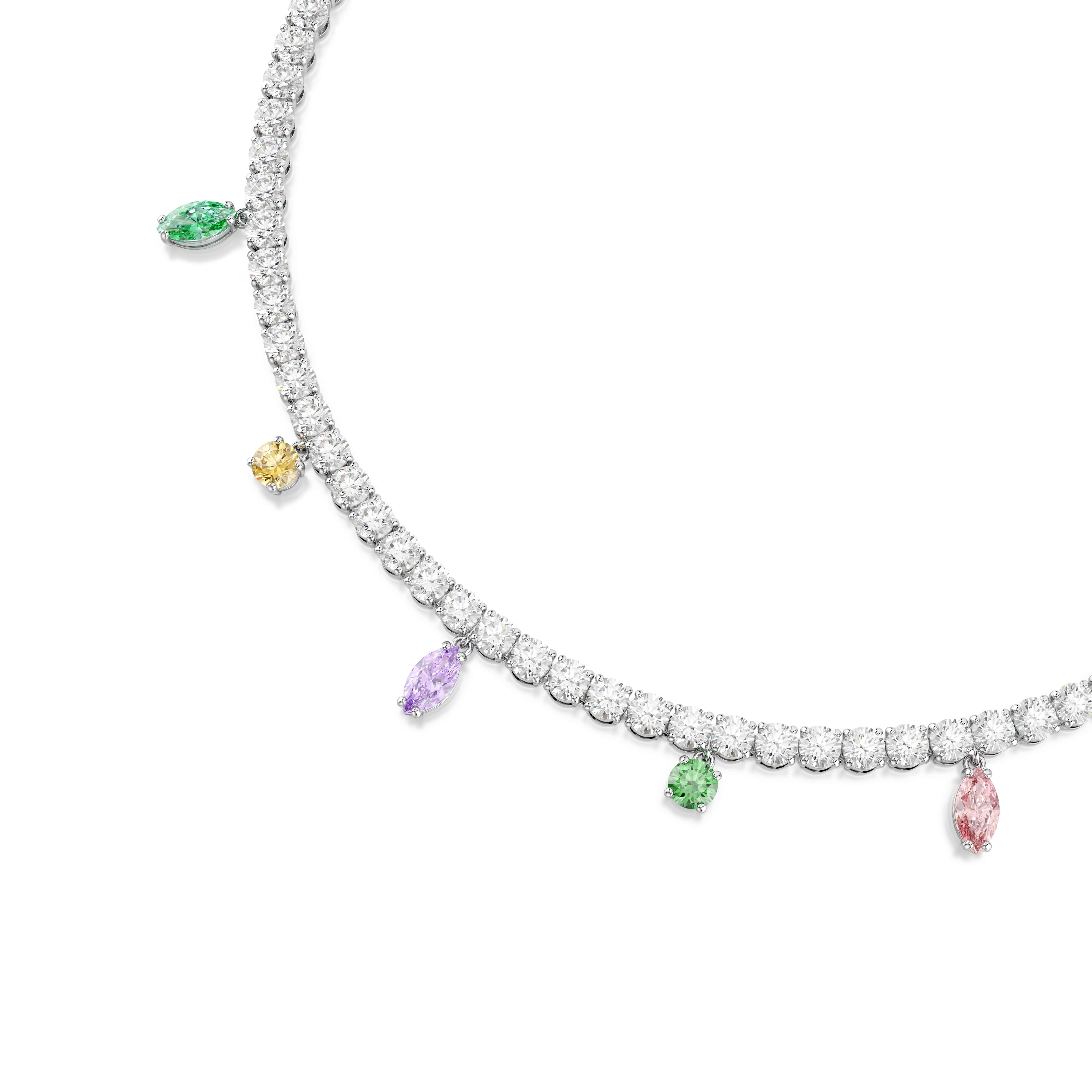 Swarovski Ariana Grande x Swarovski Necklace – Mixed cuts, Multicolored, Rhodium plated