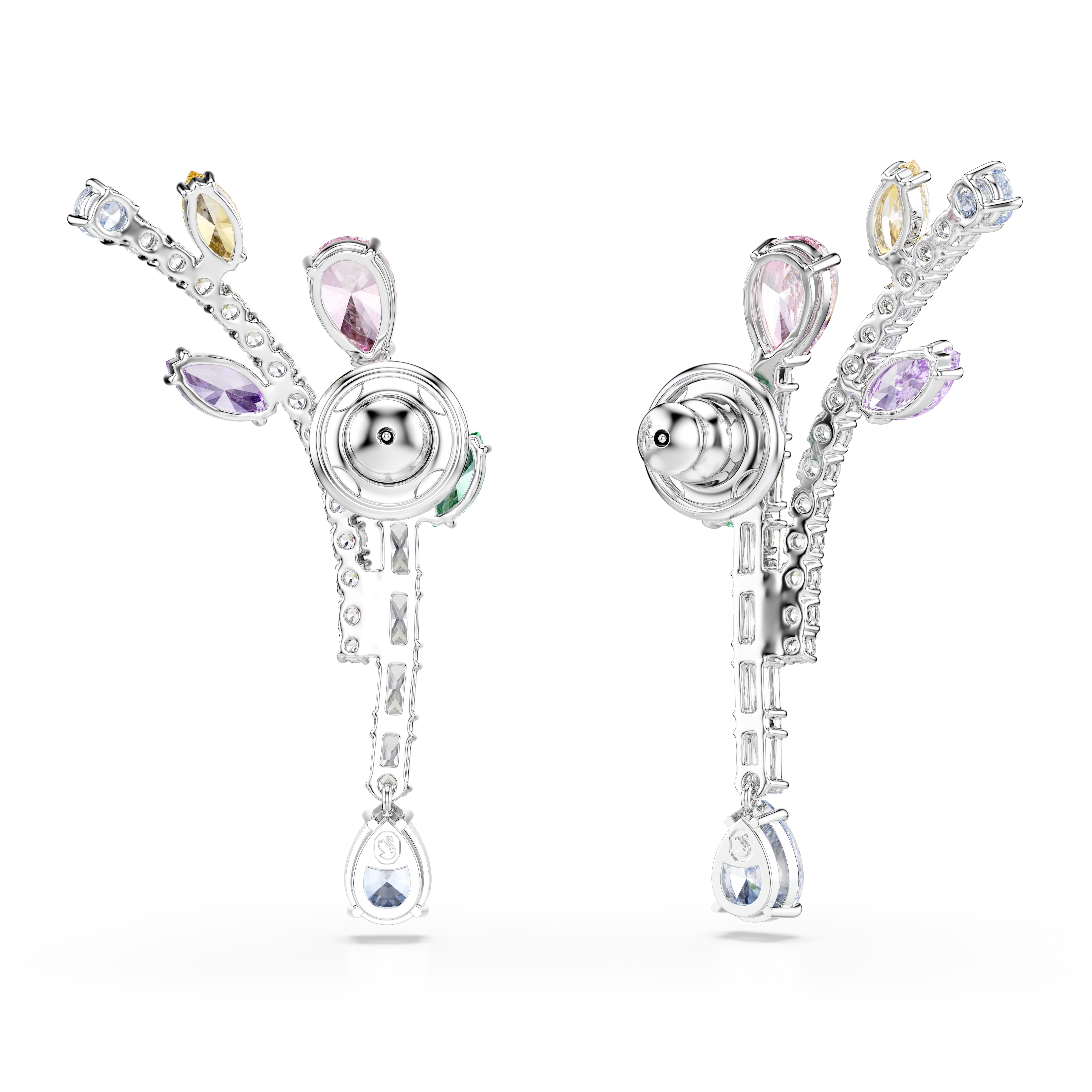 Swarovski Ariana Grande x Swarovski Drop Earrings – Mixed cuts, Multicolored, Rhodium plated