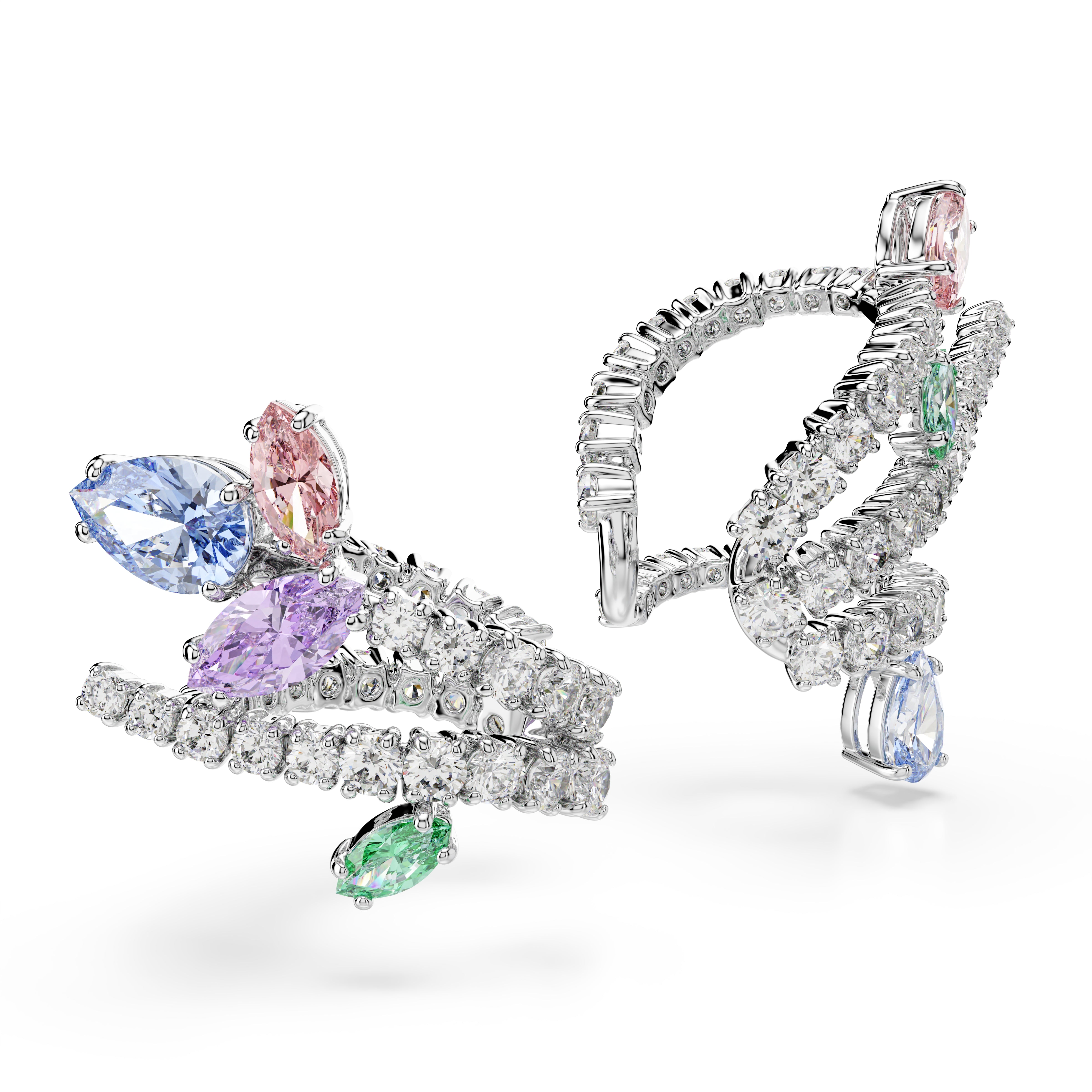 Swarovski Ariana Grande x Swarovski Ear Cuffs – Mixed cuts, Multicolored, Rhodium plated