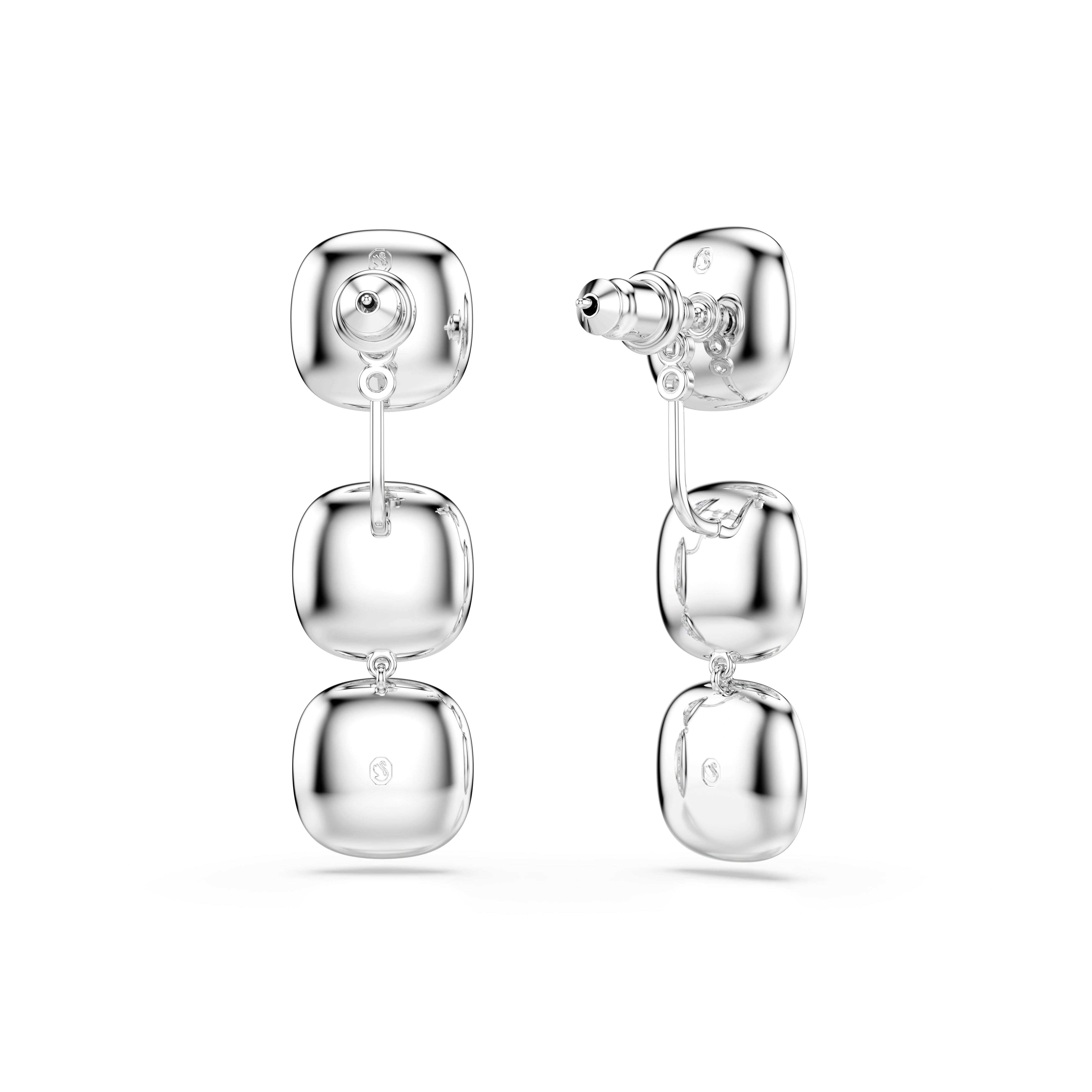 Swarovski Una Angelic Earrings – Cushion cut, White, Rhodium plated