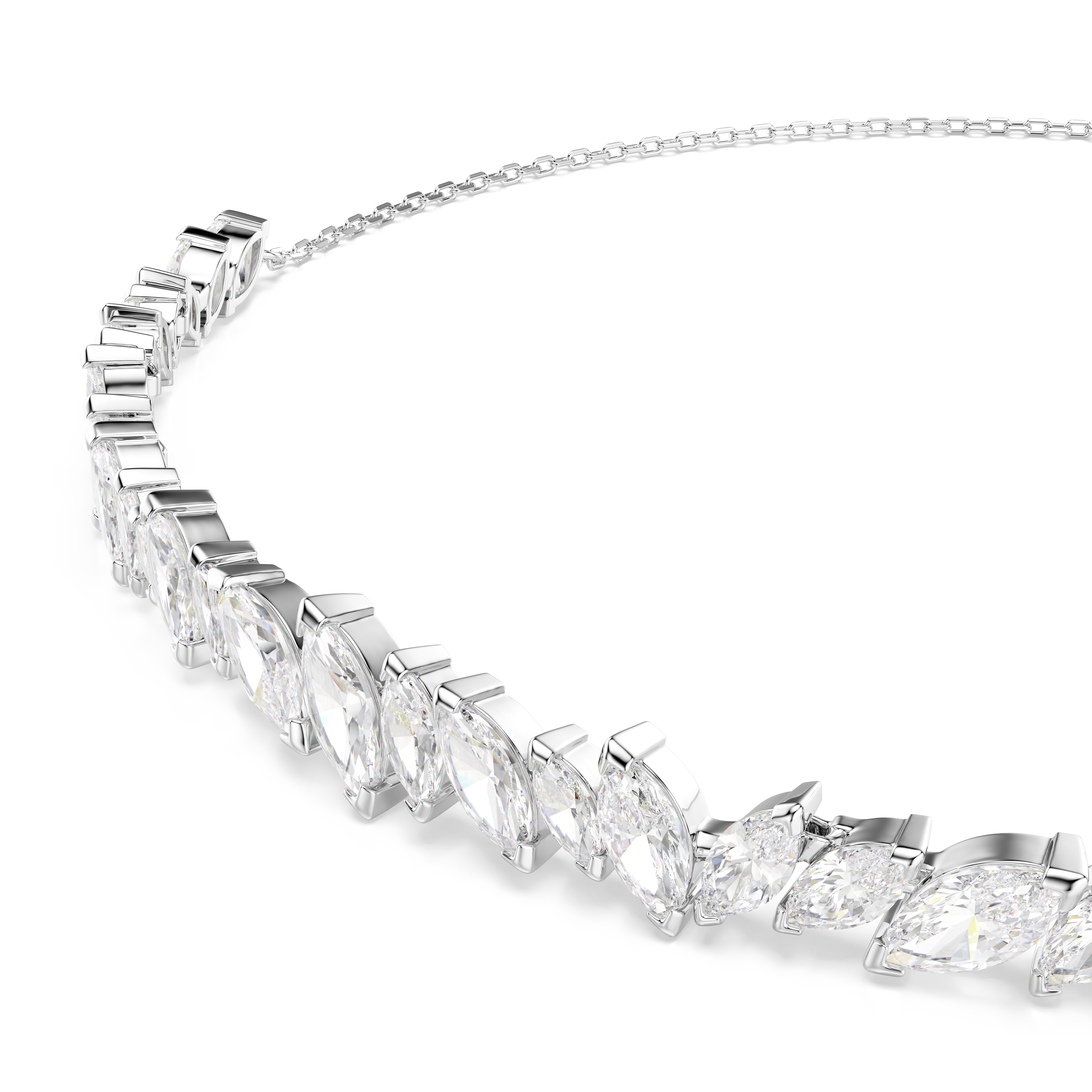 Swarovski Mesmera Choker – Marquise cut, White, Rhodium plated