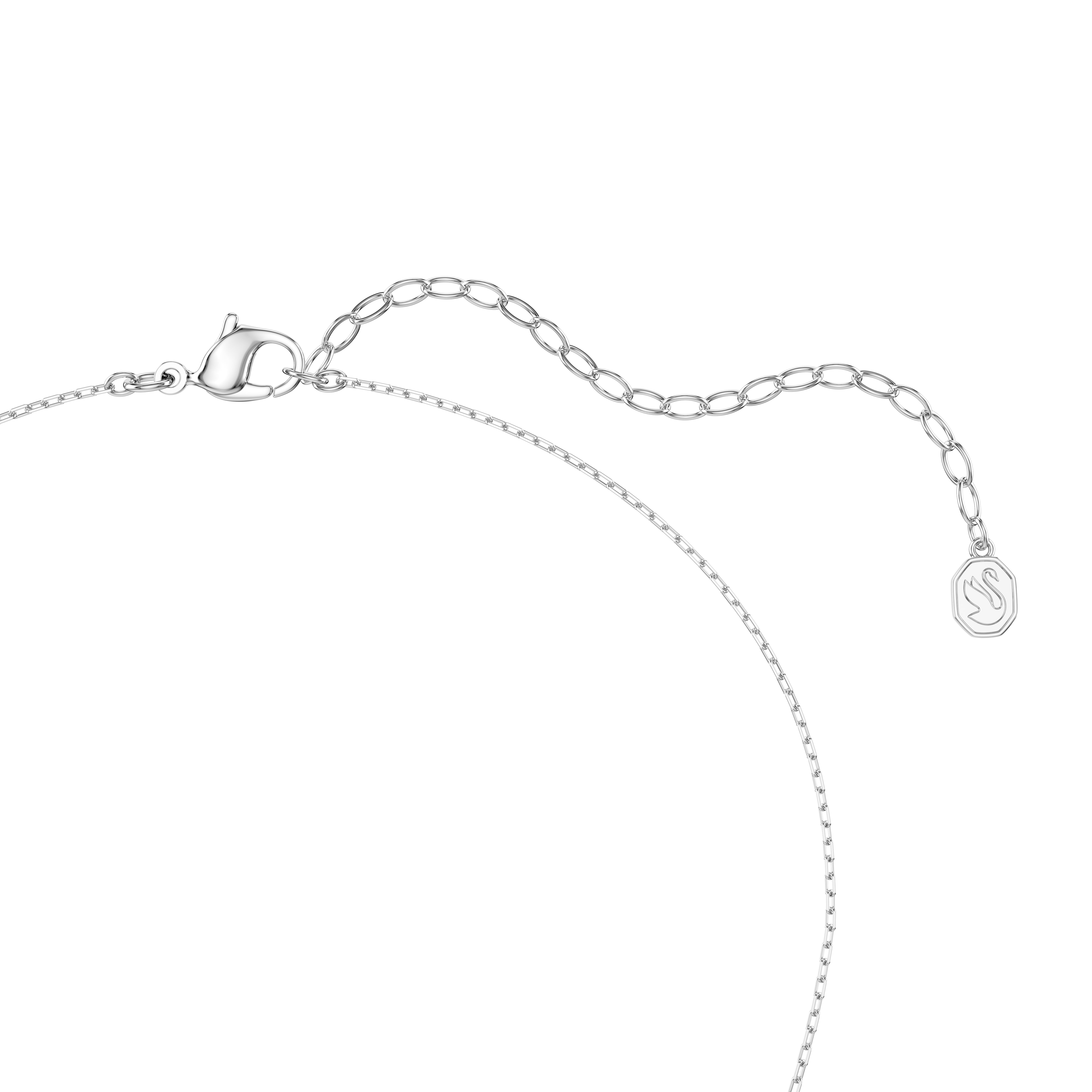 Swarovski Vienna Pendant – Mixed cuts, Feather, White, Rhodium plated