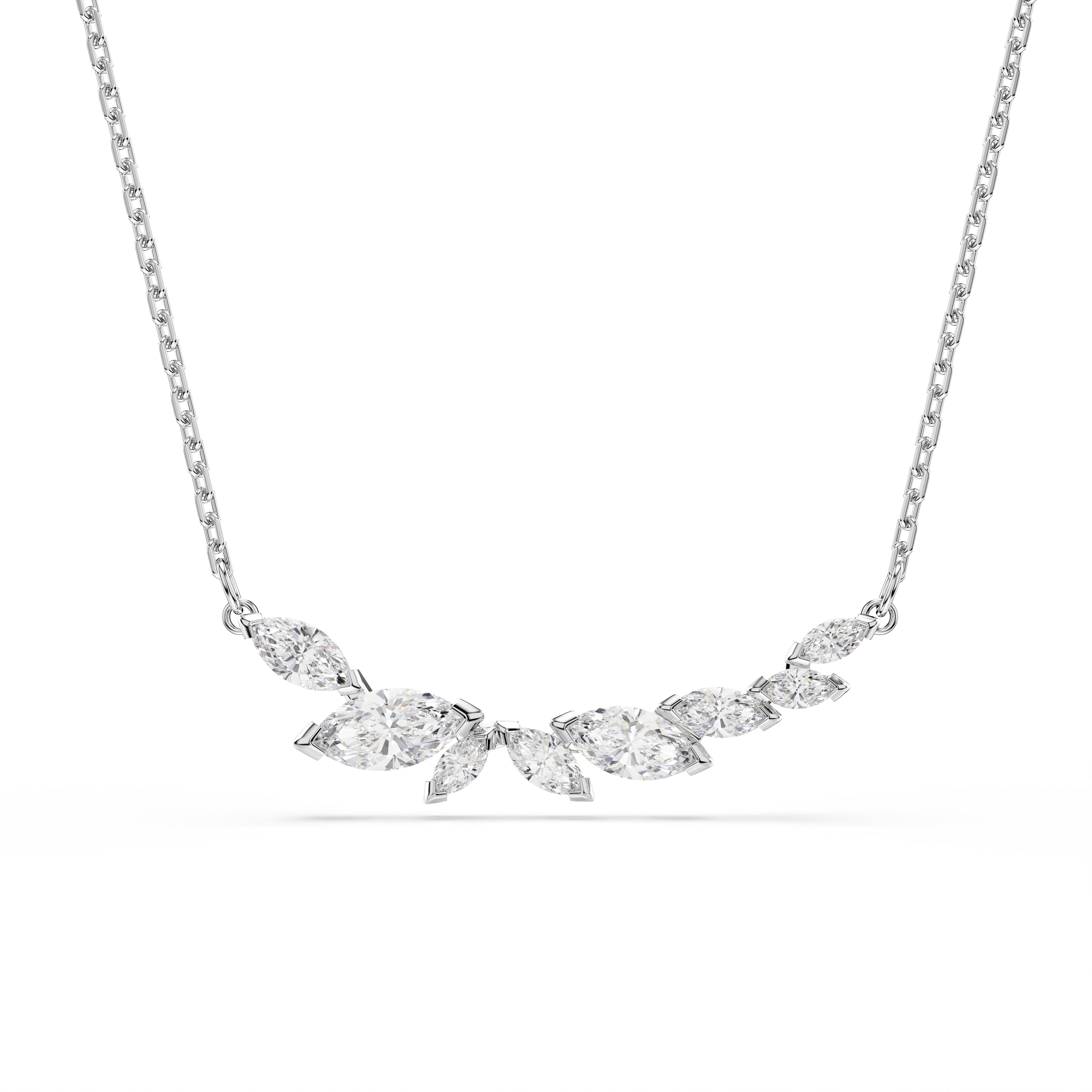 Swarovski Mesmera Necklace – Marquise cut, White, Rhodium plated