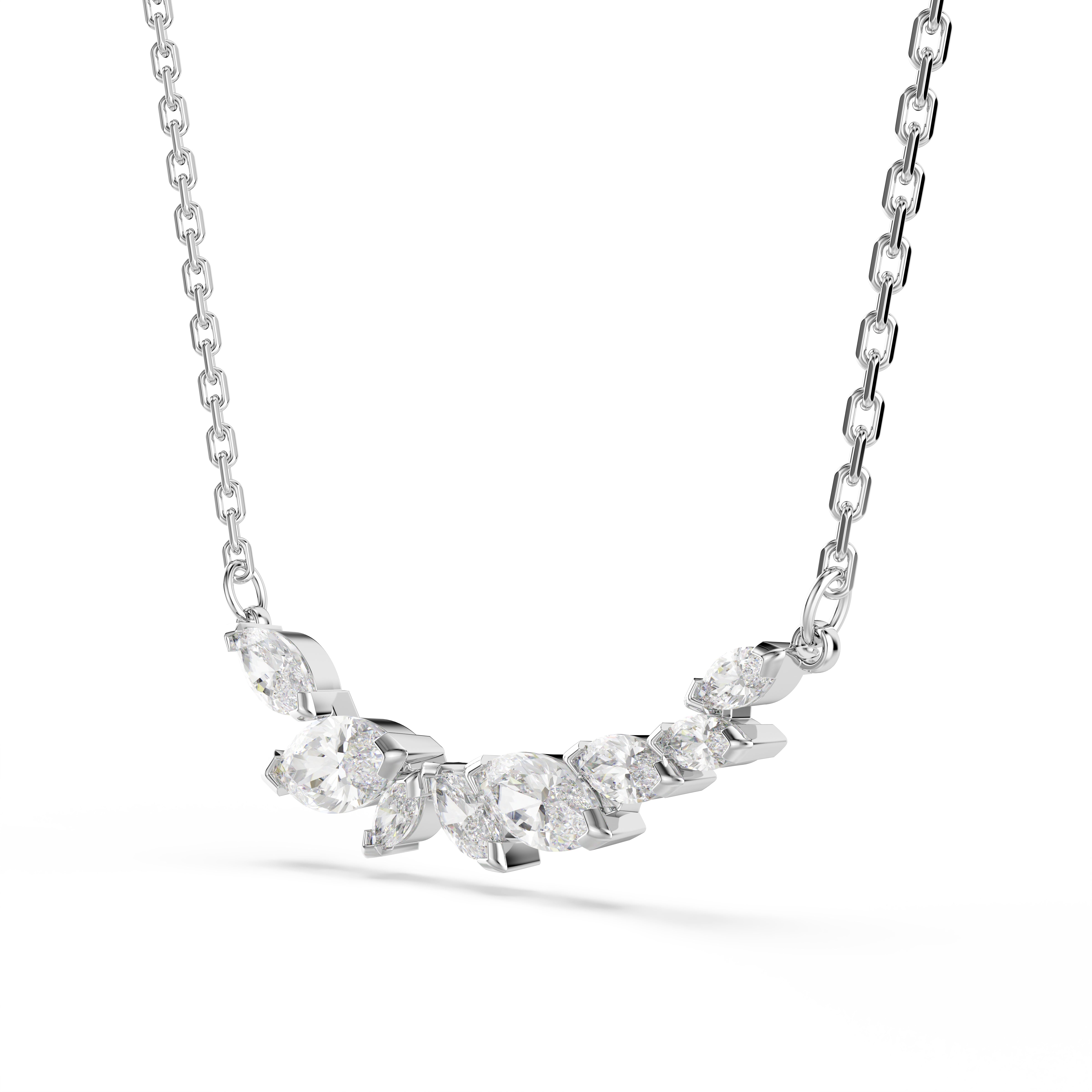 Swarovski Mesmera Necklace – Marquise cut, White, Rhodium plated