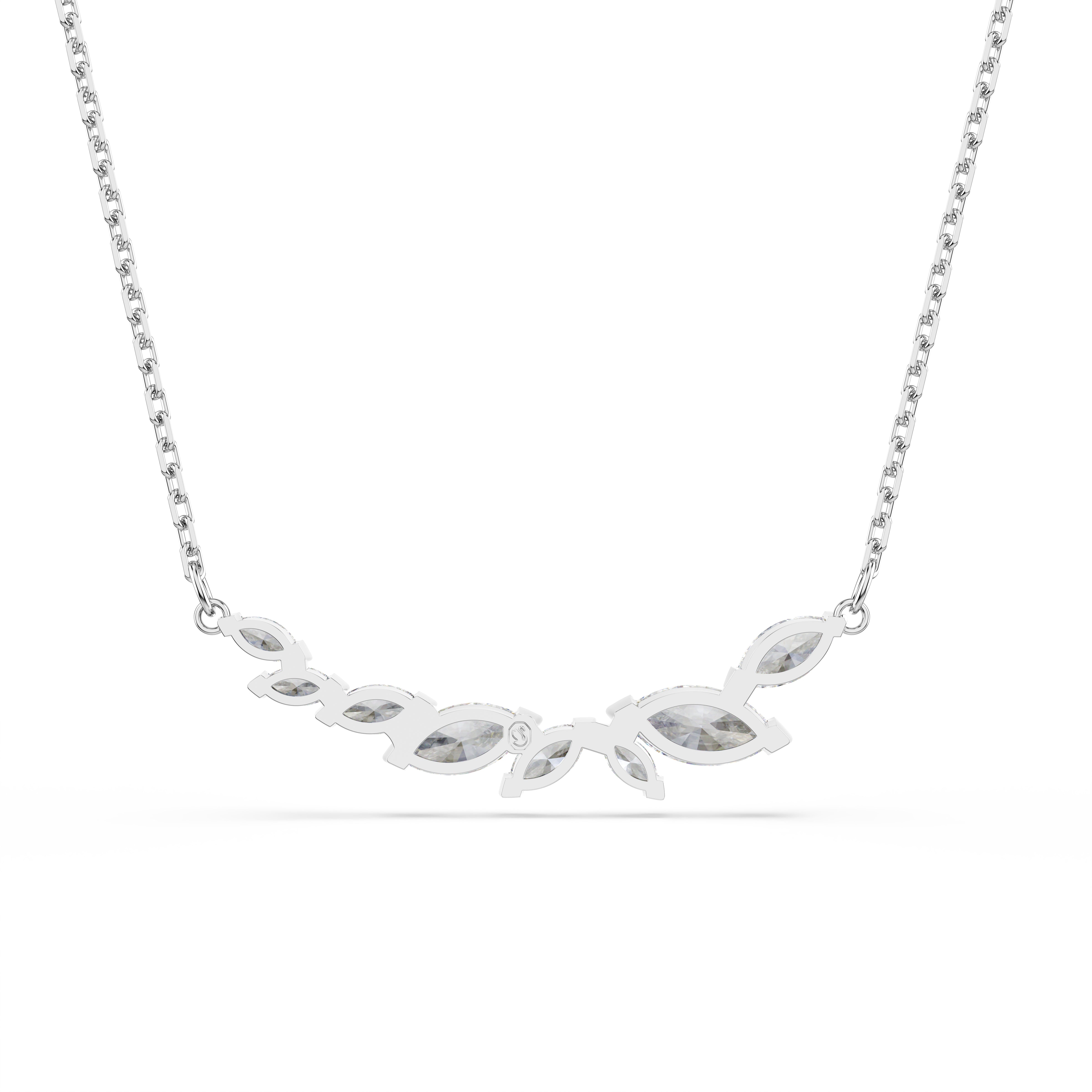 Swarovski Mesmera Necklace – Marquise cut, White, Rhodium plated