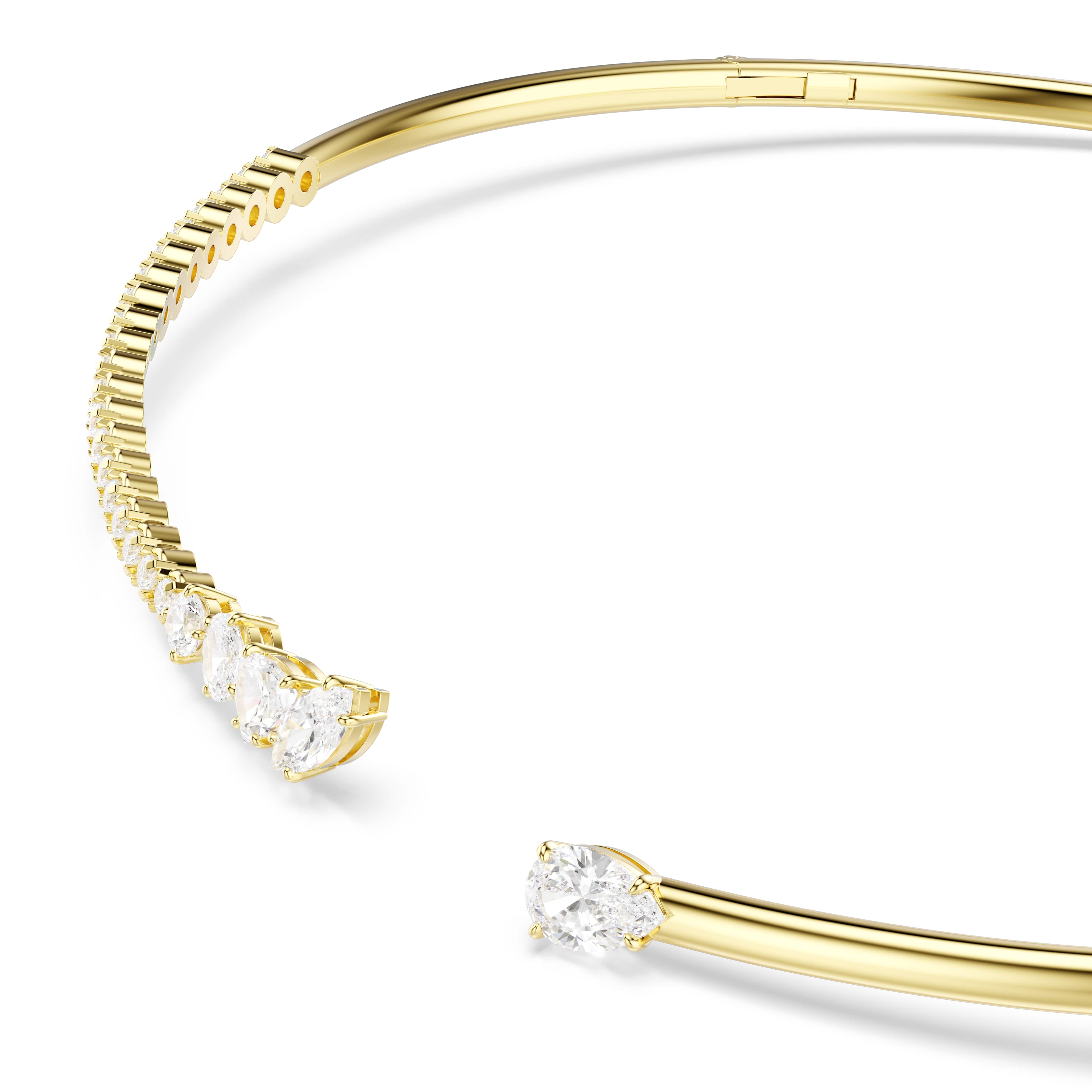Swarovski Mesmera Choker – Mixed cuts, White, 18K gold finish