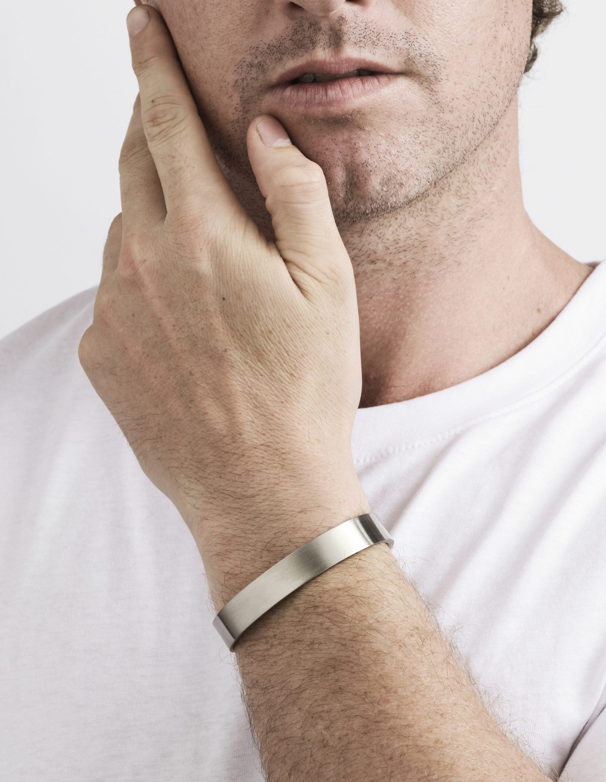 Cudworth Brushed Stainless Steel Cuff/Bangle