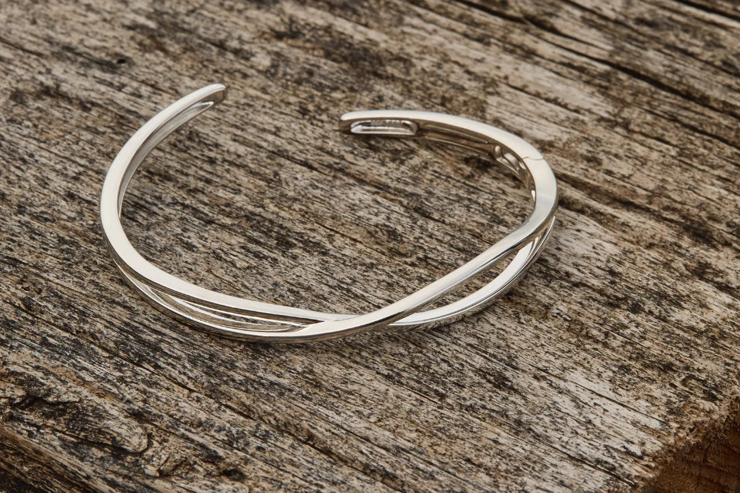 Najo Amara Hinged Silver Cuff - Sterling Silver