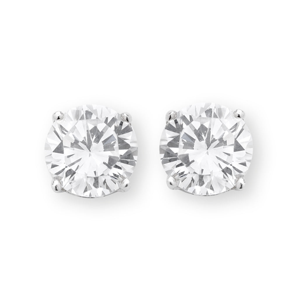 Sterling Silver Cubic Zirconia Stud Earrings