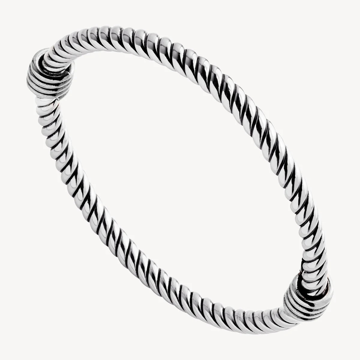 Najo Wrapped Wire Silver Bangle