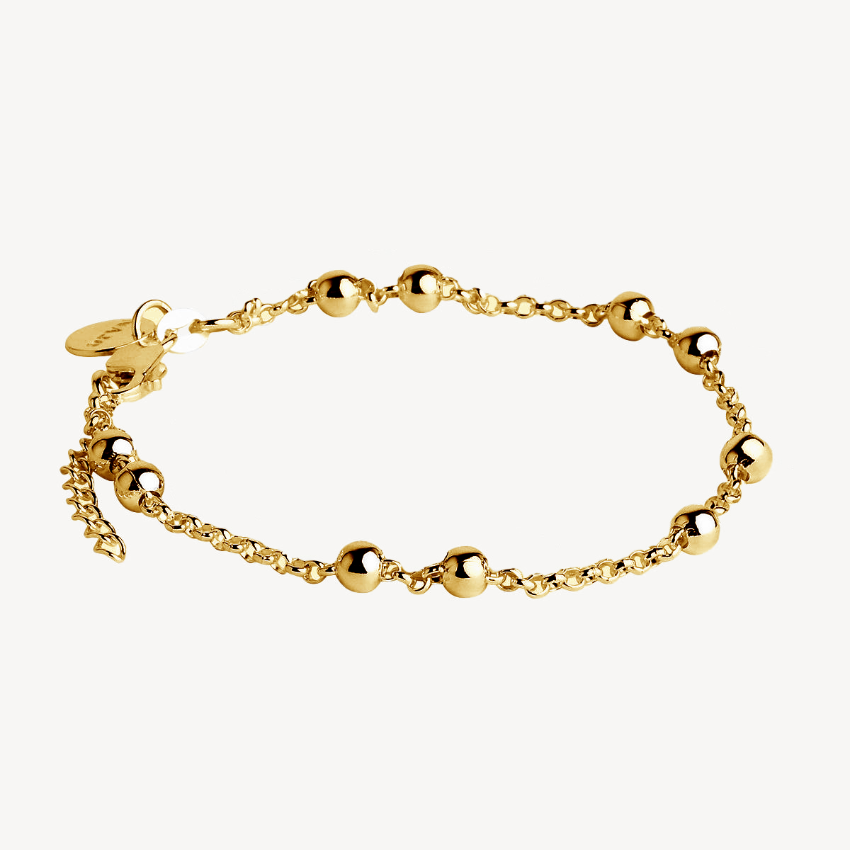 Najo Mattina Single Bracelet - Yellow Gold (18.5cm + 3cm ext)