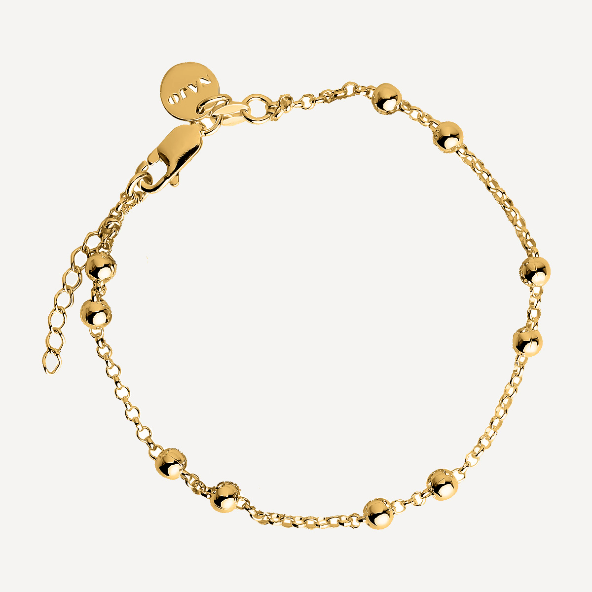 Najo Mattina Single Bracelet - Yellow Gold (18.5cm + 3cm ext)
