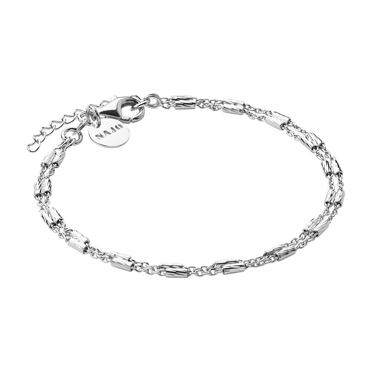 NAJO Equilibrium Silver Bracelet (18.5cm+ext)