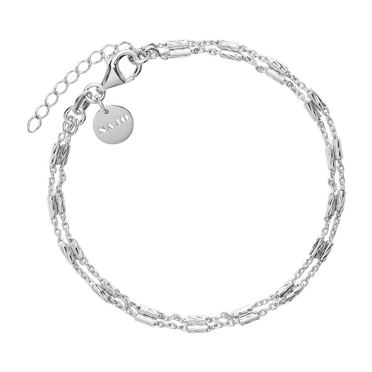 NAJO Equilibrium Silver Bracelet (18.5cm+ext)
