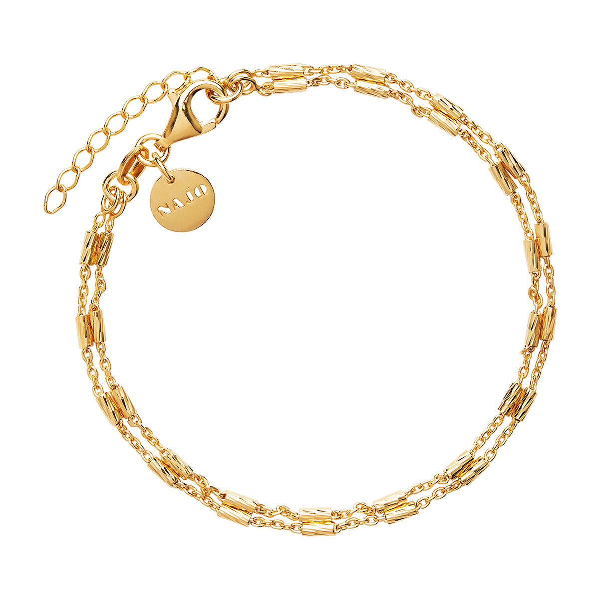 NAJO Equilibrium Yellow Gold Bracelet (18.5cm+ext)