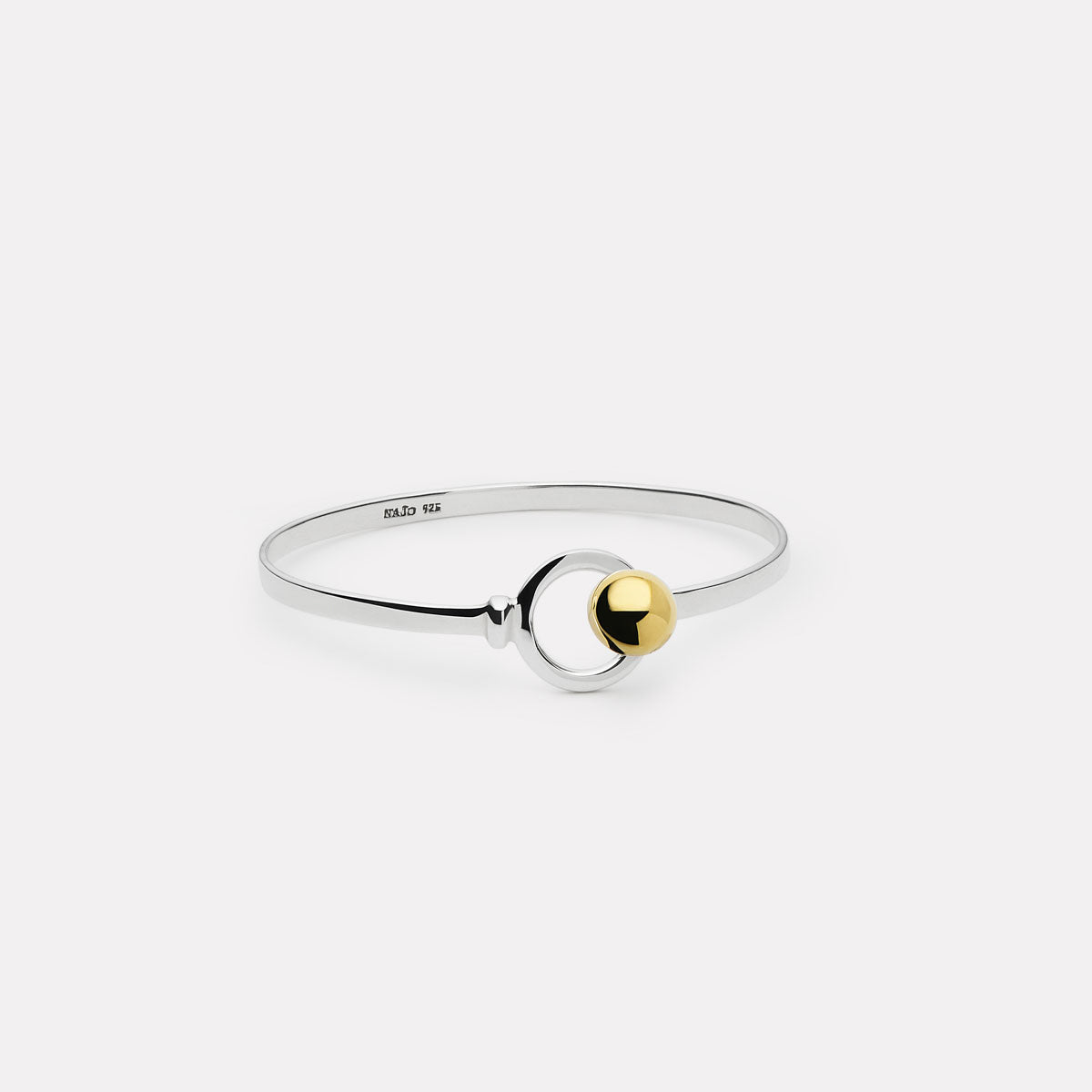 Najo Aurora Bangle - Sterling Silver/Yellow Gold