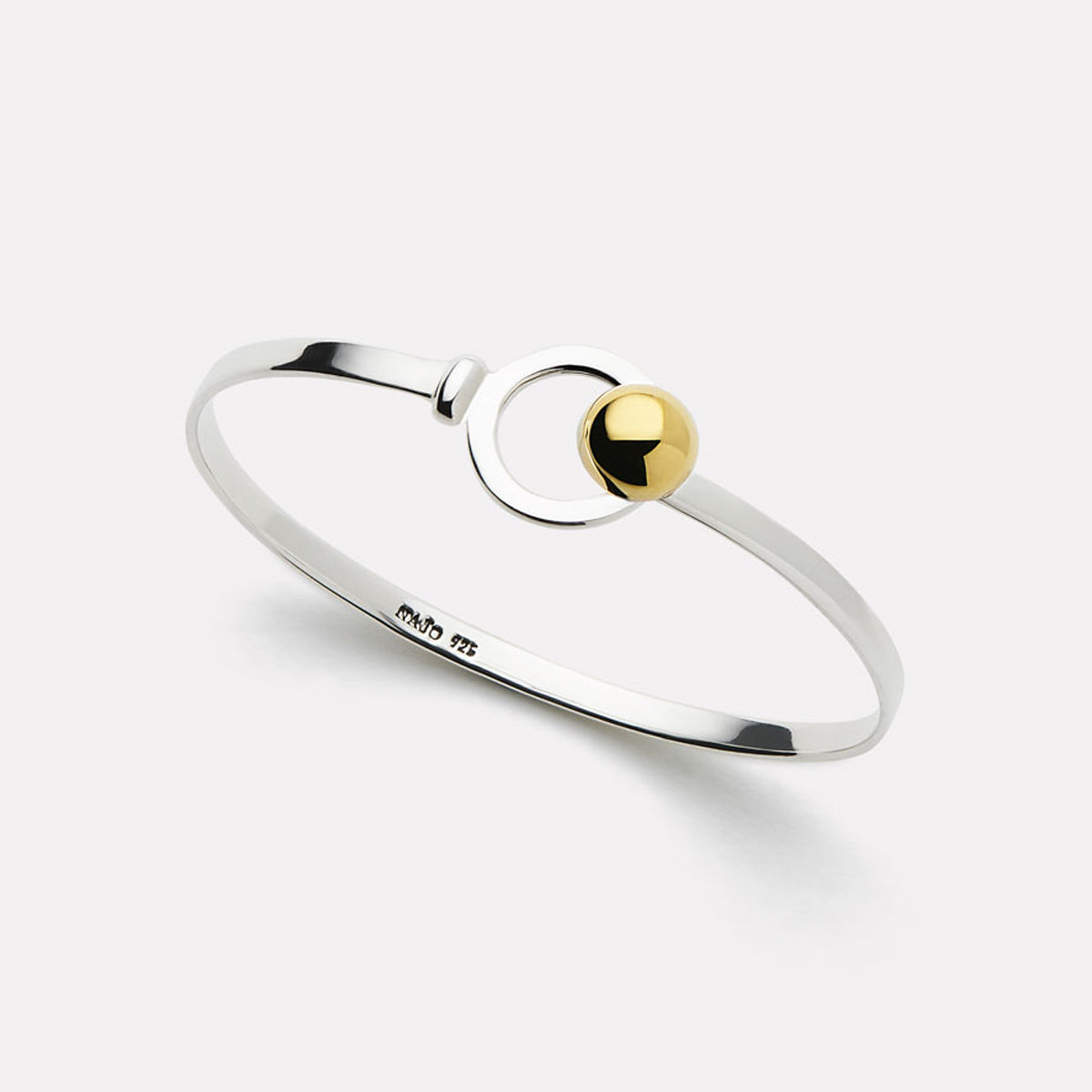 Najo Aurora Bangle - Sterling Silver/Yellow Gold