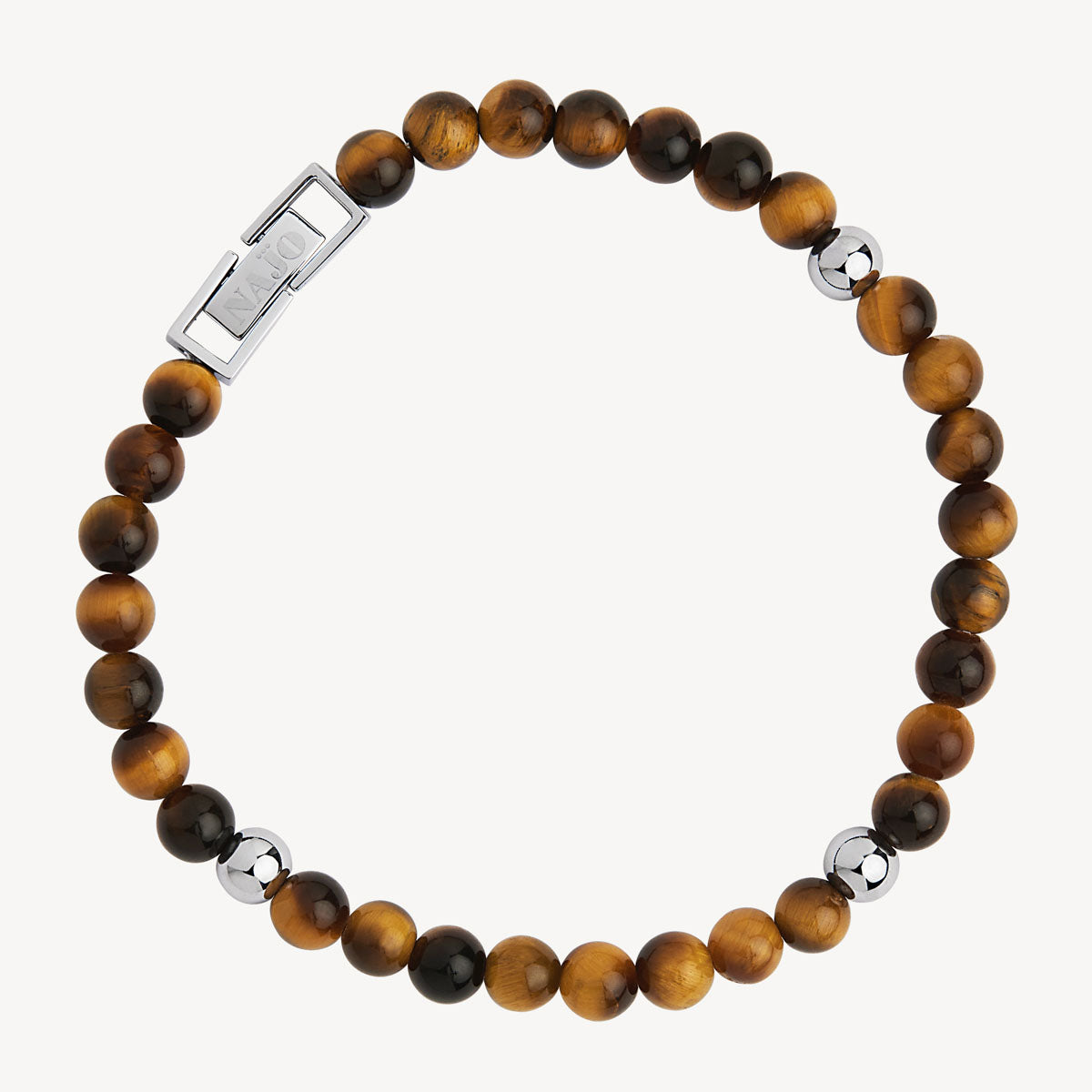 Najo Atlas Men's Beaded Bracelet -Tiger's Eye (6mm)
